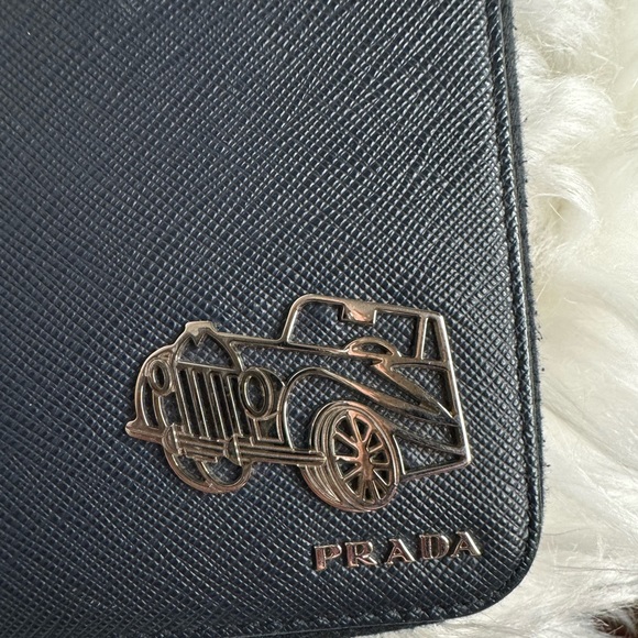 Authentic Prada Saffiano Leather Navy Blue Organizer Wallet - Picture 12 of 13